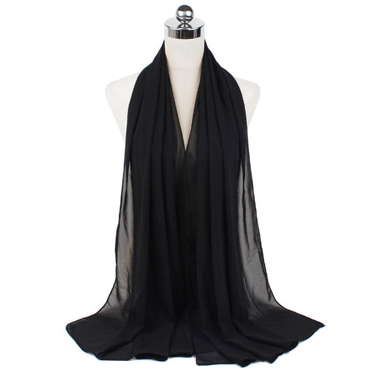 Hijab Chiffón Perlado Monocromático 70x180cm - Image 9