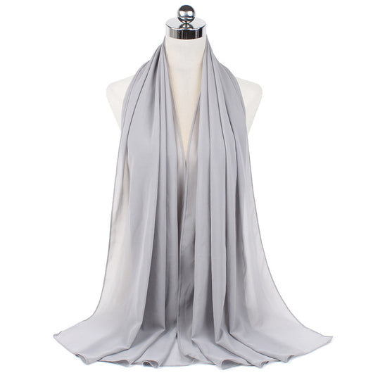 Hijab Chiffón Perlado Monocromático 70x180cm - Image 11