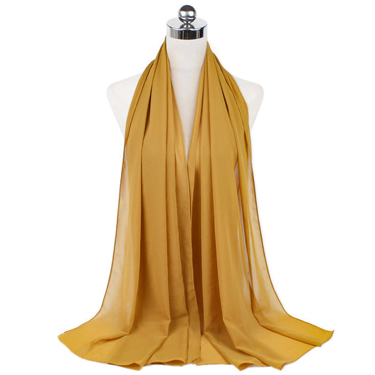 Hijab Chiffón Perlado Monocromático 70x180cm - Image 15