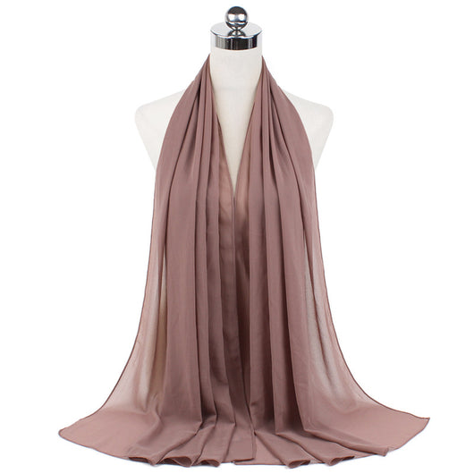 Hijab Chiffón Perlado Monocromático 70x180cm - Image 28