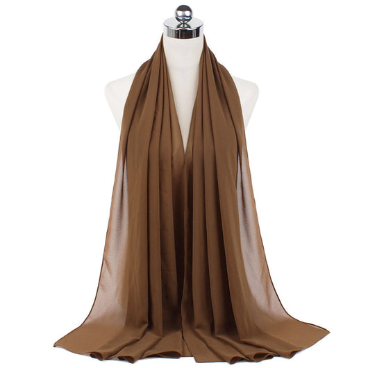 Hijab Chiffón Perlado Monocromático 70x180cm - Image 31