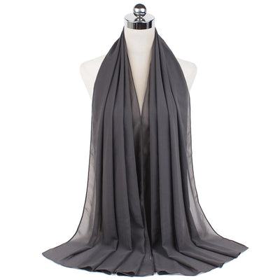 Hijab Chiffón Perlado Monocromático 70x180cm - Image 34