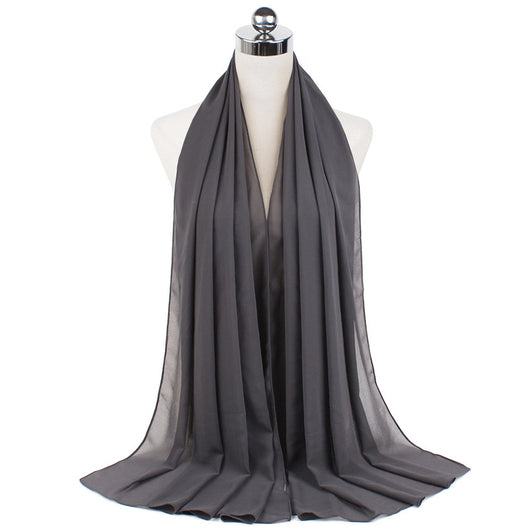 Hijab Chiffón Perlado Monocromático 70x180cm - Image 34