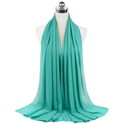 Hijab Chiffón Perlado Monocromático 70x180cm - Image 37