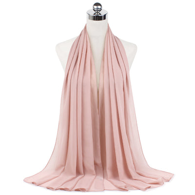 Hijab Chiffón Perlado Monocromático 70x180cm - Image 39