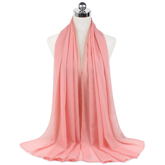 Hijab Chiffón Perlado Monocromático 70x180cm - Image 41