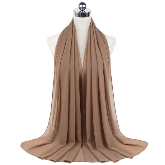 Hijab Chiffón Perlado Monocromático 70x180cm - Image 43
