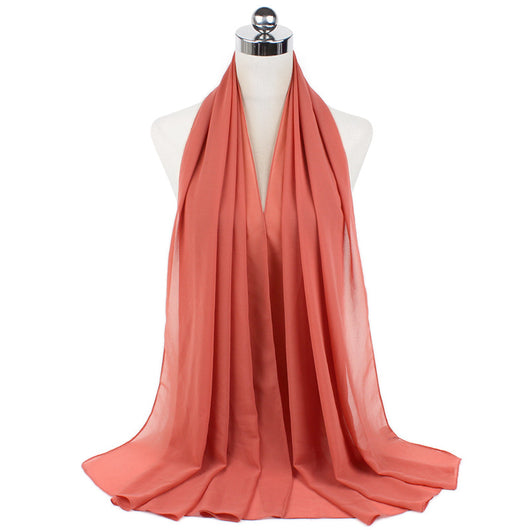 Hijab Chiffón Perlado Monocromático 70x180cm - Image 46