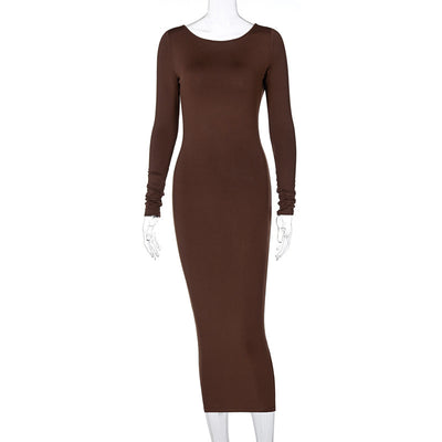 Vestidos Midi Escotados Primavera con Diseño Criptográfico - Image 5