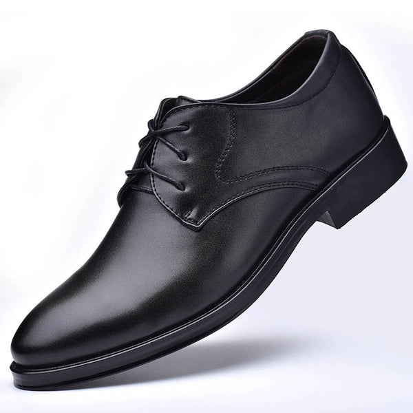 Zapatos de Negocios Casuales para Hombre Negro Punta Redonda