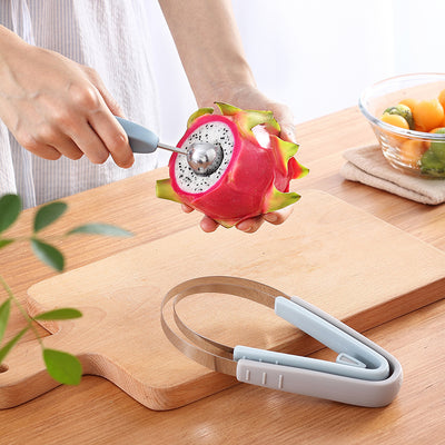 Cortador Decorativo 3 en 1 para Frutas - Pelador de Kiwi, Sacabolas de Sandía y Cuchara de Helado - Image 4
