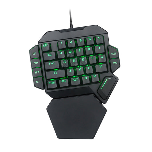 Teclado Mecánico para Zurdos con Switch Verde y Set Completo Gaming