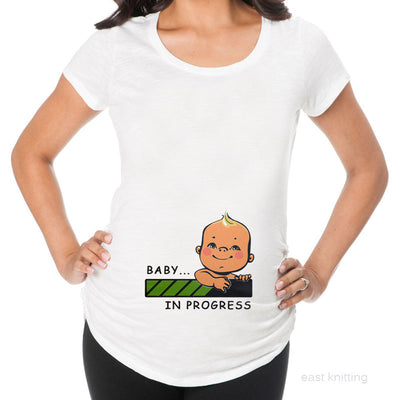 Camisetas Premamá Ajustadas con Diseños Divertidos - Tops Embarazo Mujer - Image 43