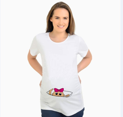 Camisetas Premamá Ajustadas con Diseños Divertidos - Tops Embarazo Mujer - Image 46