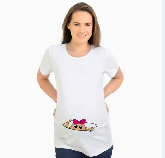 Camisetas Premamá Ajustadas con Diseños Divertidos - Tops Embarazo Mujer - Image 46