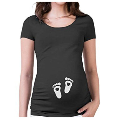 Camisetas Premamá Ajustadas con Diseños Divertidos - Tops Embarazo Mujer - Image 4