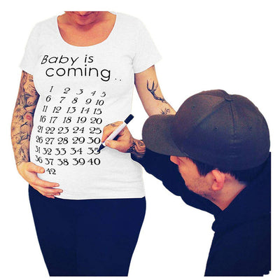 Camisetas Premamá Ajustadas con Diseños Divertidos - Tops Embarazo Mujer - Image 9