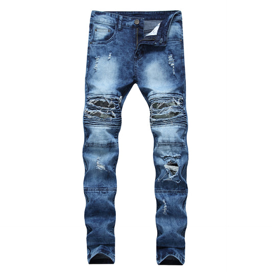 Pantalones Jeans Slim Fit con Rotura en la Rodilla y Stretch para Hombre - Image 2