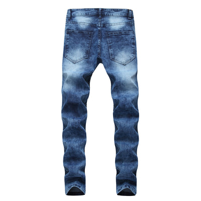 Pantalones Jeans Slim Fit con Rotura en la Rodilla y Stretch para Hombre - Image 4