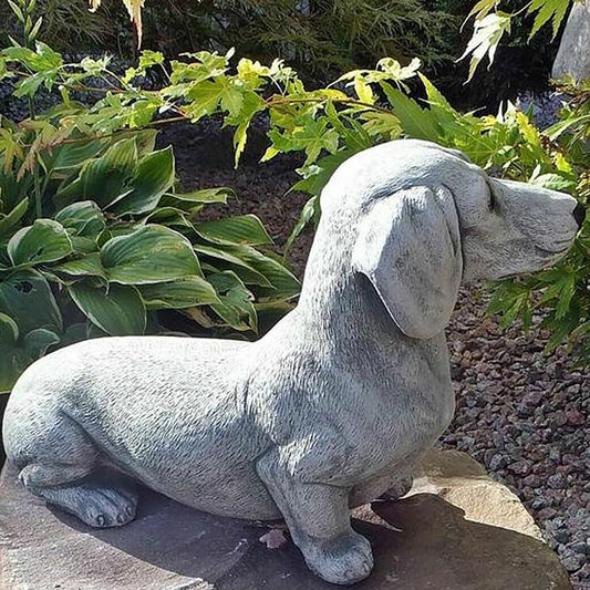 Adornos de Perros para Jardín - Figuras Decorativas de Resina