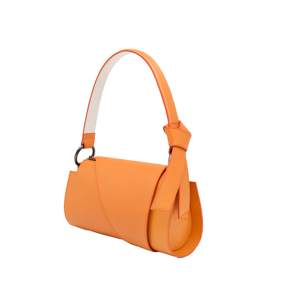 Bolso de Mano Elegante con Diseño Minimalista y Detalle de Moño