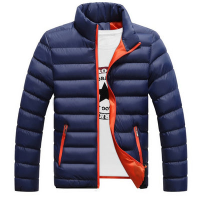 Chaqueta Acolchada de Invierno para Hombre - Corte Moderno y Cuello Alto - Image 9