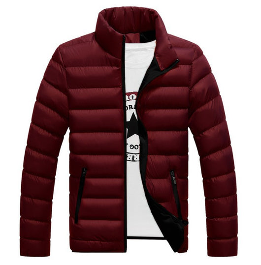 Chaqueta Acolchada de Invierno para Hombre - Corte Moderno y Cuello Alto - Image 4