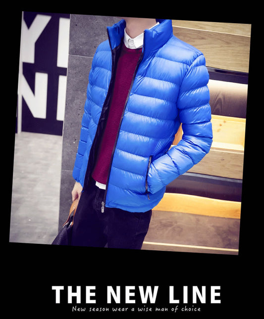 Chaqueta Acolchada de Invierno para Hombre - Corte Moderno y Cuello Alto - Image 2