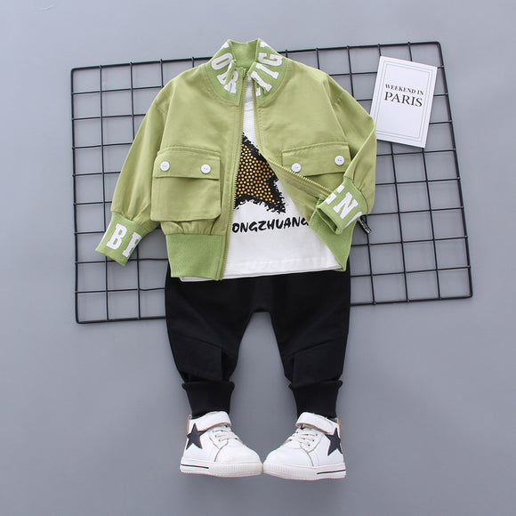 Conjunto de Tres Piezas con Mangas Largas para Bebé