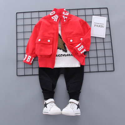 Conjunto de Tres Piezas con Mangas Largas para Bebé