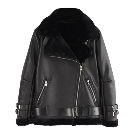 Chaqueta de Cuero para Motocicleta - Protección Invernal Premium