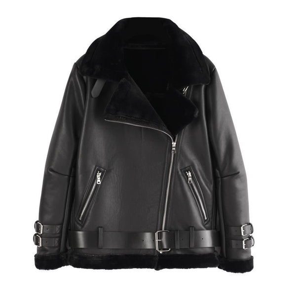 Chaqueta de Cuero para Motocicleta - Protección Invernal Premium