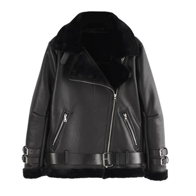 Chaqueta de Cuero para Motocicleta - Protección Invernal Premium