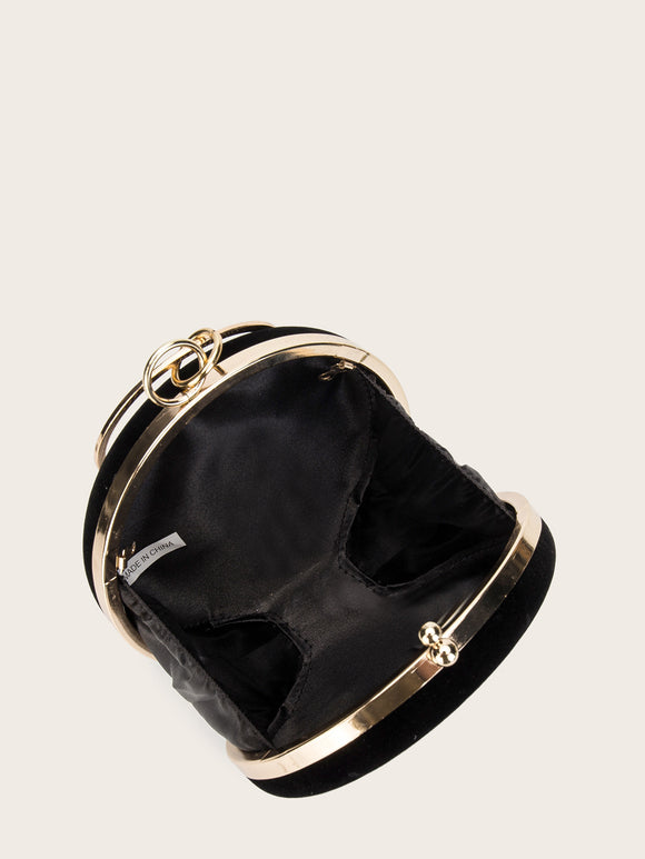 Bolso Redondo de Terciopelo para Eventos