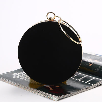 Bolso Redondo de Terciopelo para Eventos