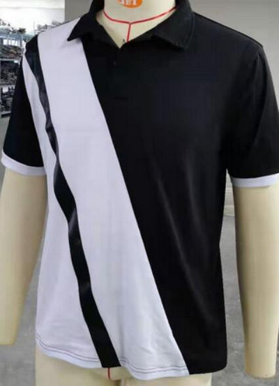 Camiseta Patchwork Casual para Hombre con Cuello Solapa - Verano - Image 9
