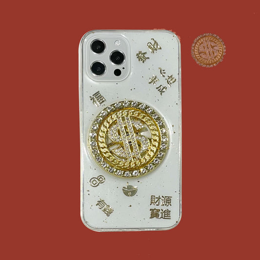 Funda Móvil de Lujo con Diamante Giratorio 3D - Image 2