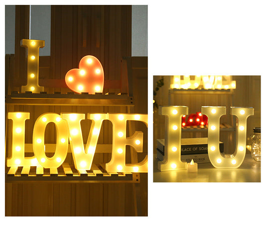 Letras y Números LED Luminosos para Decoración - Lámpara de Batería Romántica - Image 8