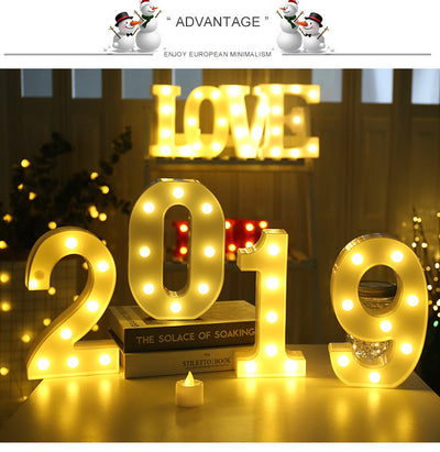 Letras y Números LED Luminosos para Decoración - Lámpara de Batería Romántica - Image 11