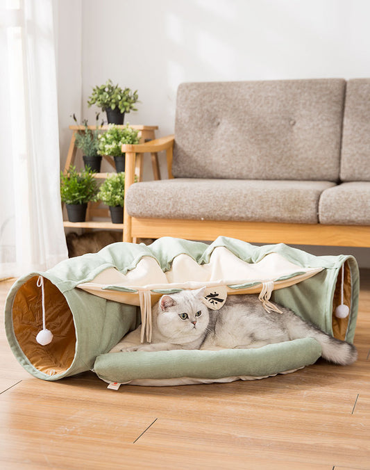 Túnel Plegable para Gatos - Resistente y Lavable