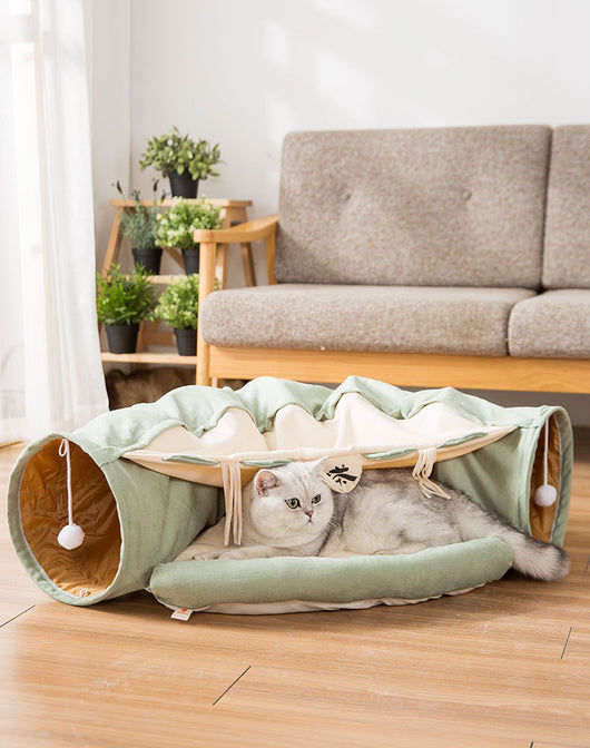 Túnel Plegable para Gatos - Resistente y Lavable