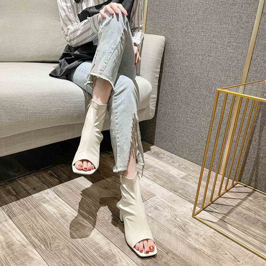 Sandalias Mujer Tacón Cuadrado Punta Cuadrada - Diseño Moderno - Image 13