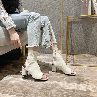 Sandalias Mujer Tacón Cuadrado Punta Cuadrada - Diseño Moderno - Image 12