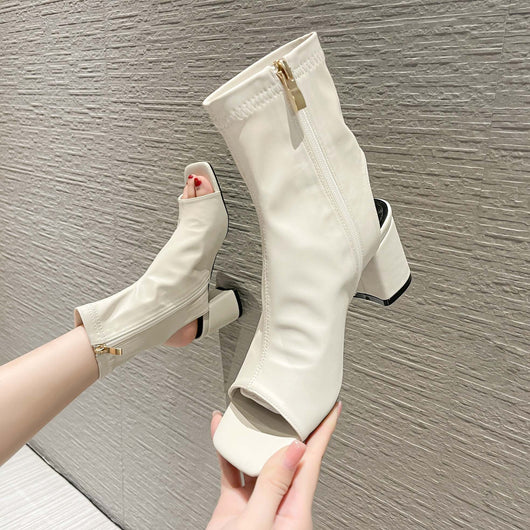 Sandalias Mujer Tacón Cuadrado Punta Cuadrada - Diseño Moderno - Image 10