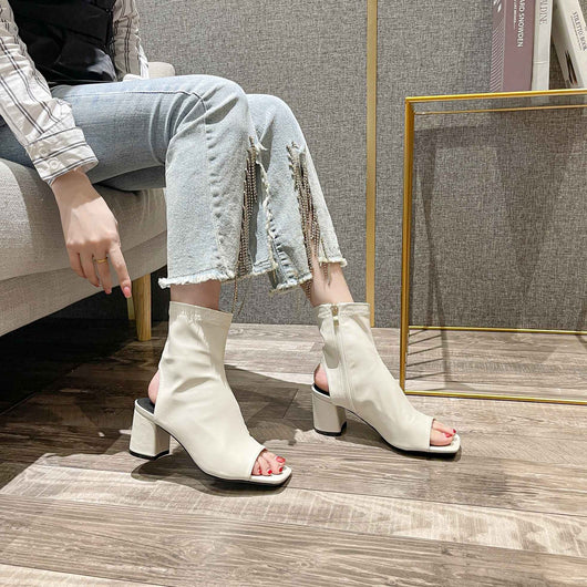 Sandalias Mujer Tacón Cuadrado Punta Cuadrada - Diseño Moderno - Image 3