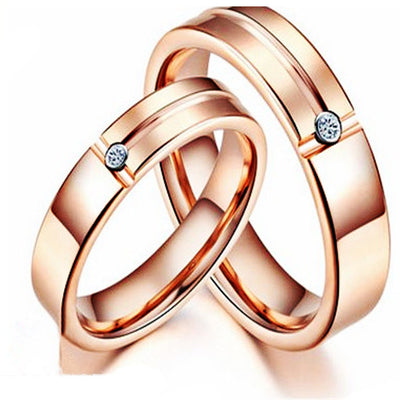 Anillo de Tungsteno Chapado en Oro Rosa con Circonitas - Joyería de Acero Quirúrgico Premium - Image 4