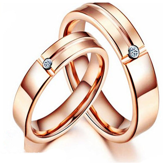 Anillo de Tungsteno Chapado en Oro Rosa con Circonitas - Joyería de Acero Quirúrgico Premium - Image 4