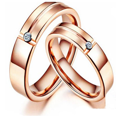 Anillo de Tungsteno Chapado en Oro Rosa con Circonitas - Joyería de Acero Quirúrgico Premium - Image 3
