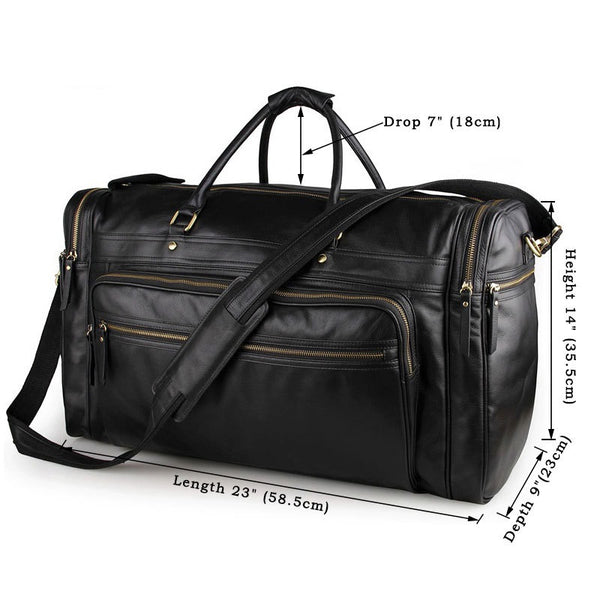 Bolsa de Viaje de Cuero Premium - Capacidad Extra Grande