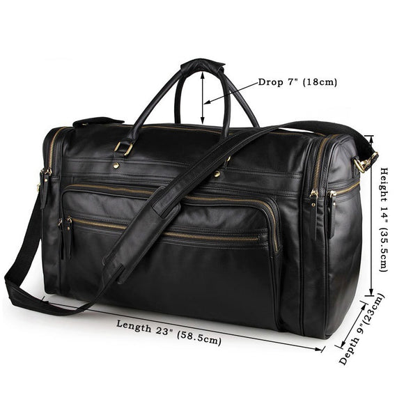 Bolsa de Viaje de Cuero Premium - Capacidad Extra Grande